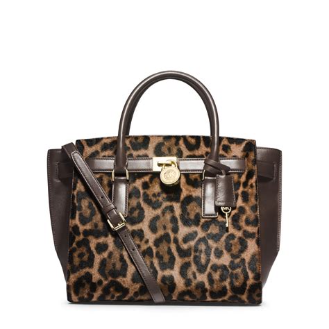 michael michael kors hamilton traveler leopard hair calf large satchel|MICHAEL KORS Large Hamilton Traveler Leopard Hair Calf .